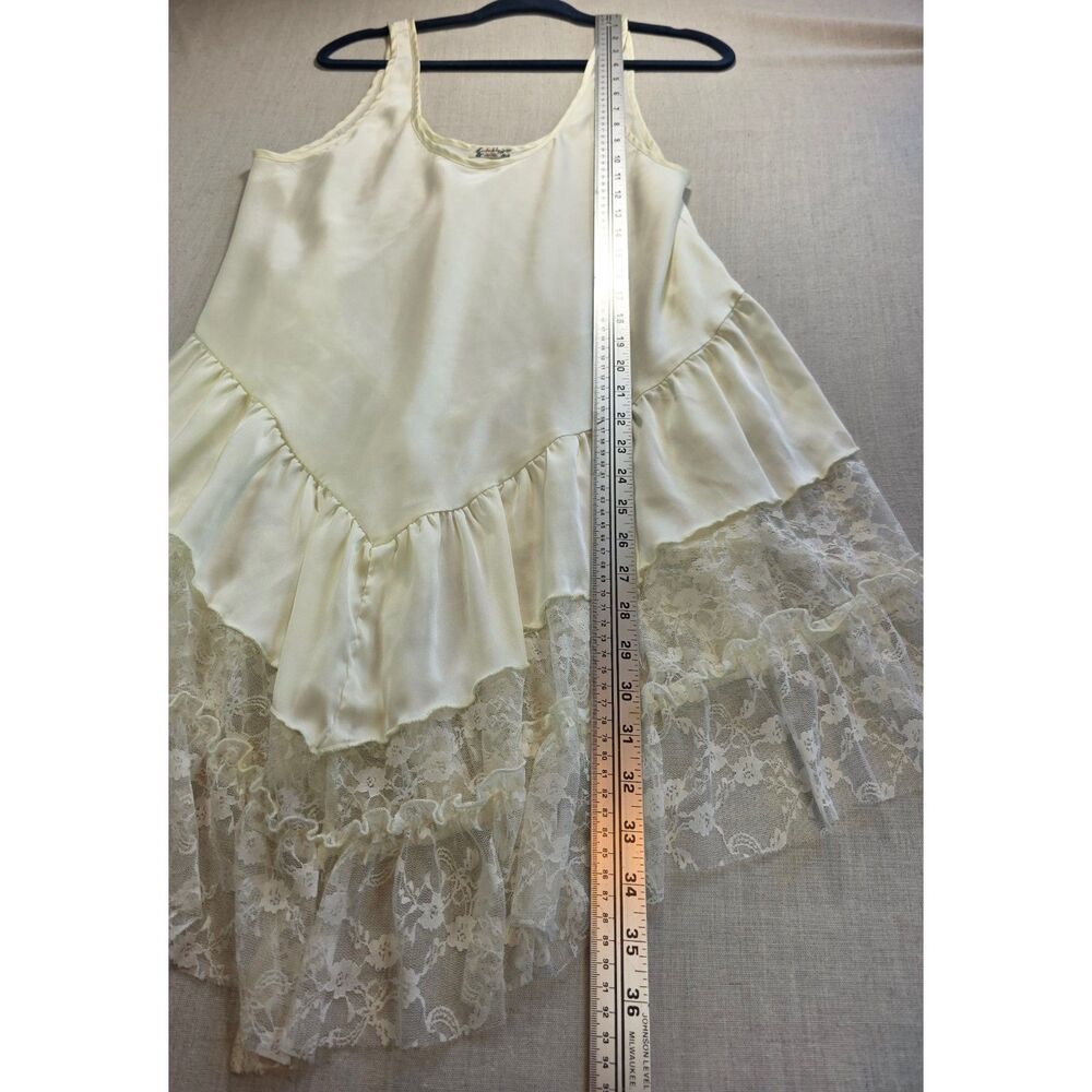 Free People Intimately Young And In Love Mini Slip Dress Ivory Tofu Lace Medium - Picture 7 of 7